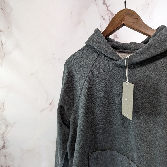 Everlane Hoodie Mens Grey The Track Sweatshirt Pullover Uniform Heathered - Picture 4 of 12